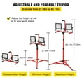 thumbnail image 4 of VEVOR 10,000 Lumen Dual-Head LED Work Light – Adjustable Tripod Stand (27.6"-68.1"), IP65 Waterproof, 5000K Daylight for Job Sites & Garages, 4 of 8