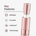 thumbnail image 5 of LISAPACK 8ML Atomizer Perfume Spray Bottle for Travel 3 PCS, Empty Refillable Cologne Dispenser, Portable Sprayer (Red, Purple, Pink), 5 of 9