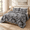 Black-Queen, variant on Black Paisley Quilt Set Queen Size Boho Bedspread Coverlet 3 Pieces