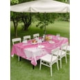 thumbnail image 4 of Outdoor Tablecloth with Umbrella Hole for Patio/Picnic/Party/Camping, Pink Marble Waterproof Table Cloth Rectangle Table Cover Washable, Modern Ombre Abstract Fluid Aesthetic Art (60"x 84"), 4 of 8