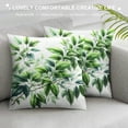 thumbnail image 3 of JRXY  Botanical Throw Pillow Covers Set of 2 Green Plant Leaves Pillow Covers Watercolor Spring Summer Leaf Print Pillow Cases Decorative Square Cushion Cover for Bed Couch Decor 18x18 Inch White, 3 of 5