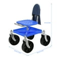 thumbnail image 3 of Mohsoe Gardening Mobile Seat with Storage Tray 150kg Capacity, Height Adjustable 51-61cm, Rust-Resistant Steel Frame, Lightweight Garden Work Stool with Wheels, 3 of 10