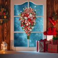 thumbnail image 2 of 19 Inches Candy Cane Christmas Swag   Red White  Wreath  Christmas Teardrop Swag  Christmas Candy Bow Hanging Upside Down Tree  Christmas Swag Candy Cane, 2 of 10