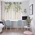 thumbnail image 4 of Sage Green Kitchen Curtains Window Panels, Eucalyptus Leaves Insulated Window Treatment Curtain, Grommet Curtains for Bedroom/Living Room/Bathroom, 2 Piece 52"Wx63"L, 4 of 8