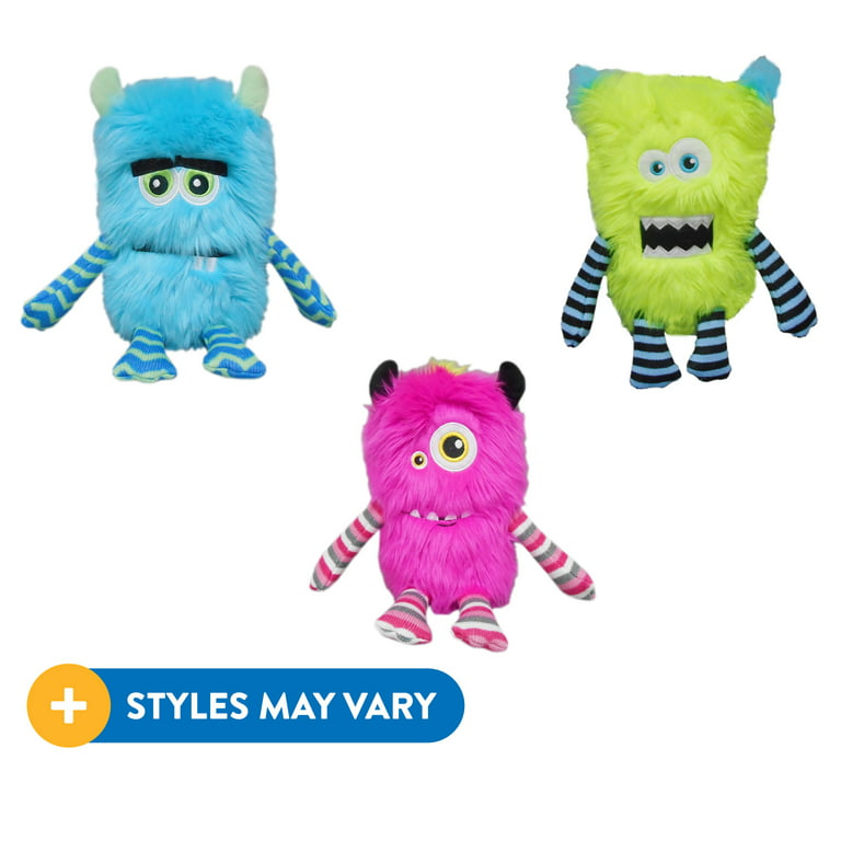 Vibrant Life Cozy Buddy Monster Dog Toy, Character May Vary, Chew Level 3
