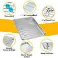 thumbnail image 3 of Baking Sheet with Cooling Rack Set(1 Pan+1 Rack) 16'', Stainless Steel Baking Pan with Wire Rack, Heavy Jelly Roll Sheet Pan&Bacon Rack for Oven Cooking, Cookie Sheet, 16 x 12 x 1 Inch, 3 of 7