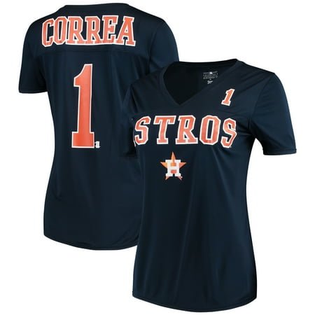 - Women's New Era Carlos Correa Navy Houston Astros Name & Number T-Shirt
