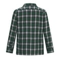 thumbnail image 4 of GA WEIHUA Fall Deals, Men's Plaid Shirts Regular Fit Long Sleeve Button Down Shirt for Men Basic Lightweight Collared Vintage Shirt Stretch Casual Buttin Up Top T Shirt(Green,XXL), 4 of 5