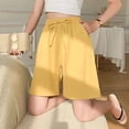 thumbnail image 5 of Casual Shorts for Women Drawstring Sweat Elastic Waist Running Workout With Pockets Wide Leg Pants Summer Shorts, 5 of 5