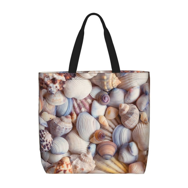 Balery Sea Shells Bolsa de Mano para Mujeres con Cremallera, Bolsa de Gimnasio con Compartimentos, Bolsa para Laptop, Bolsa para Trabajo