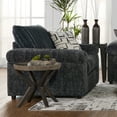 thumbnail image 3 of Roundhill Furniture Nason Wide Wale Corduroy Sectional Sofa Chaise with Armchair and Ottoman, Charcoal, 3 of 14