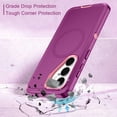 thumbnail image 4 of I-HONVA For Samsung Galaxy S26 Plus Case,Magnetic 3-Layer Military Grade Drop Protection Anti-Slip Rugged Shockproof Dustproof Protection Phone Case,Purple Pink, 4 of 7