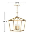 thumbnail image 5 of Transitional Four Light Chandelier-Distressed Brass Finish Bailey Street Home 81-Bel-3335702, 5 of 5