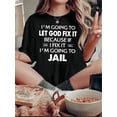 thumbnail image 1 of Women's Casual Letter Print T-Shirt - Comfy Crew Neck, Short Sleeve, Stretchy Polyester Blend, Machine Washable - Perfect for Summer & Everyday Fashion, 1 of 8