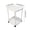 White, variant on Mareep 2-Tier Rolling Side Table with Wheels, Mobile End Table for Sofa or Bed, Double Layer Storage Shelf for Living Room, Bedroom, Balcony, Snack Cart, Black Small Space Saving Accent Table