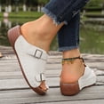thumbnail image 4 of Viluyesy Womens Slide Sandals, Wide Width Slip-On Soft Sole 2026 Ladies Summer Comfortable Shoes White US6.5, 4 of 9
