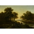 thumbnail image 3 of Alexandre Calame 14x11 Black Modern Framed Museum Art Print Titled - Landscape (1830 - 1845), 3 of 5