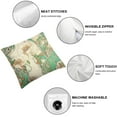 thumbnail image 4 of Nawypu  Decorative Square Throw Pillow Covers Farmhouse Cushion Cases Designed of Art Flower Floral,Blend. Pack of 2,  Durable Elegant for Sofa, 4 of 6