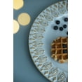 thumbnail image 5 of Round Charger Plates Set of 8, Chargers Plates for Table Setting, Wedding Decor, Receptions, Birthday, 14", Blue+Gold, 5 of 5