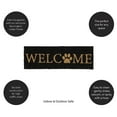 thumbnail image 4 of Evergreen Paw Print Welcome Kensington Indoor Outdoor Coir Interchangeable Doormat 9"x2'4" Black, 4 of 4