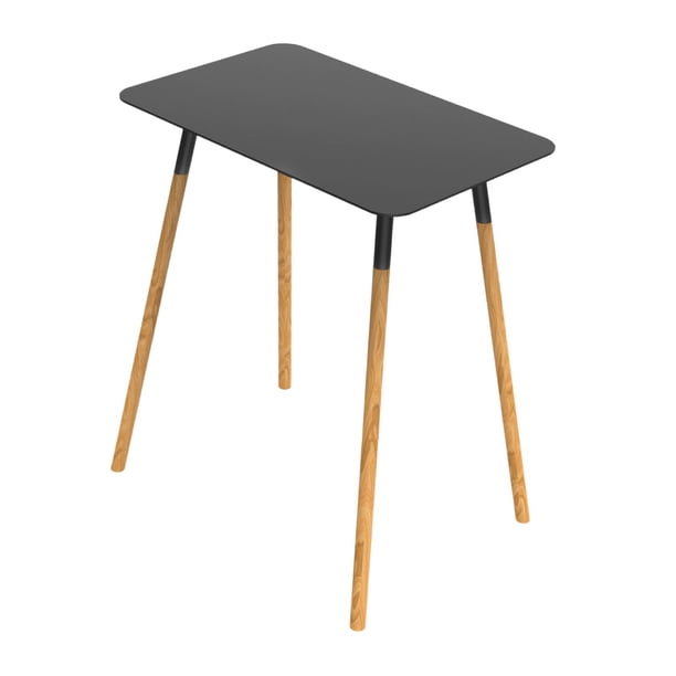 Mesa auxiliar para sofá, mesa auxiliar, mesa de sofá, mesa de centro moderna y sencilla, mesa de té pequeña para interior, mesita de noche, apartamento, dormitorio y exterior Negro