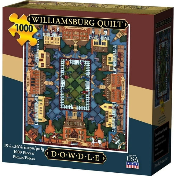 Dowdle 1000 Piece 19¼ x 26⅝ Inch Williamsburg Quilt Jigsaw Puzzle