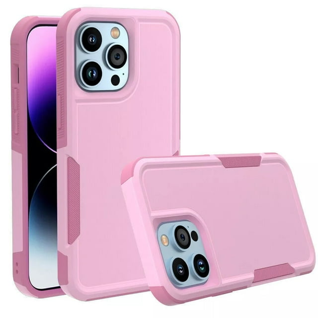 iPhone 16 Pro Étui Rigide, Double Couche Armure en Caoutchouc Robuste