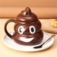 thumbnail image 3 of Taza de café Poop Emoji Taza de cerámica con forma de caca marrón Tazas grandes lindas y divertidas, 3 of 6