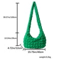 thumbnail image 4 of Bolso de embrague acolchado Hobo Bolso de mensajero acolchado con cremallera suave y hinchada ligera para mujer, 4 of 9