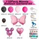 thumbnail image 3 of Pink Mouse Color Balloon Garland Kit, 116 Pcs Pink Black Polka Dot Balloon Arch with Bow Foil Balloons for Girls Kids Pink Mouse Theme Birthday Baby S, 3 of 4