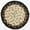 Mocha & Frappuccino, variant on 7 x 7 in. Jute Round Coaster, Fir & Ivory - Large