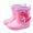 Pink, variant on Toddler Boy Rain Boots Fashion Cool Easy-On Lightweight Rainboots Outerwear (Pink, Size 2-3 Years)