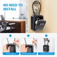 thumbnail image 7 of ORIA Waterproof Key Lock Box, Portable 4 Digit Combination Key Storage Lock Box, Wall Mounted Key Safe Box, 5 Keys Capacity, Black, 7 of 7