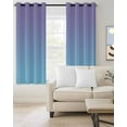 thumbnail image 2 of Ombre Blue Purple Blackout Curtains 45 Inches Long for Bedroom, Colorful Painting Thermal Insulated Room Darkening Black Out Window Curtain Panels Grommet Drapes for Living Room, 2 of 8