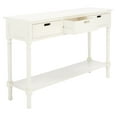 thumbnail image 4 of SAFAVIEH Landers 3-Drawer Rustic White Wood Rectangle Console Table (47.3 in. W x 13 in. D x 29.5 in. H), 4 of 14