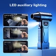thumbnail image 3 of KuaiKoul Compressed Air Duster & Handheld Vacuum 2-in-1, 110,000 RPM Brushless Electric Air Blower with Smart LED Screen, 4-Speed Cordless Keyboard Cleaner for Car, PC, Electronics, Black, 3 of 18