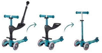 Micro Kickboard Mini 3in1 Deluxe Plus 3 Stage Ride On Micro Scooter With Pushbar For Parents Toddler Toy For Ages 12 Months To 5 Years Walmart Com Walmart Com