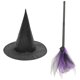thumbnail image 4 of KAKOWELY 1 juego de disfraz de bruja de Halloween con escoba desmontable y sombrero de bruja, accesorios para mascarada y cosplay., 4 of 5