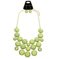 thumbnail image 2 of Mi Amore Adjustable Necklace-Earring-Set Green/Gold-Tone, 2 of 3