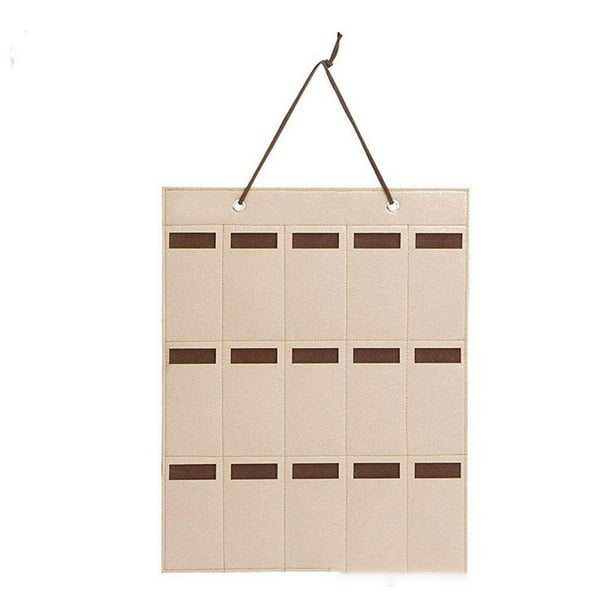 Yuarrent Bolsa de almacenamiento para gafas de sol, colgante para puerta de dormitorio, soporte para anteojos, joyería multiusos, soporte para adornos, Almacenamiento y organización del hogar Caqui Yuarrent HA065880-01