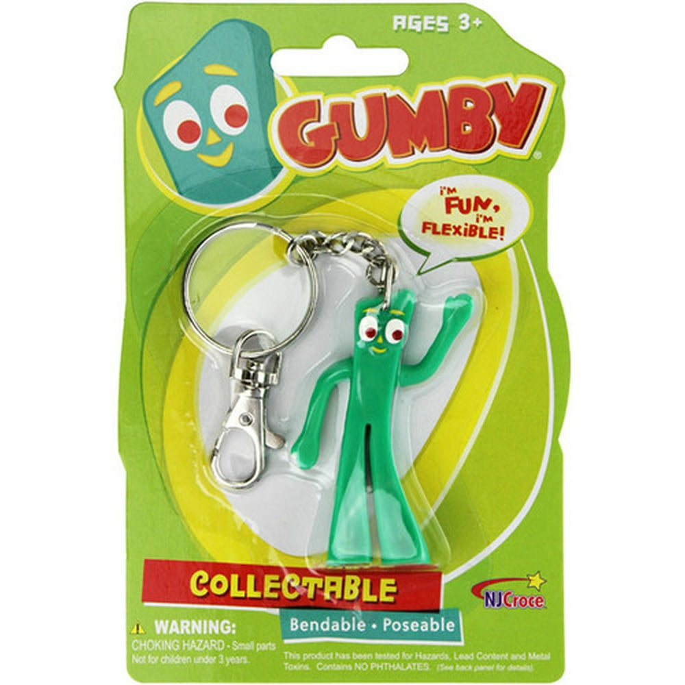 GUMBY 3 BENDABLE KEYCHAIN