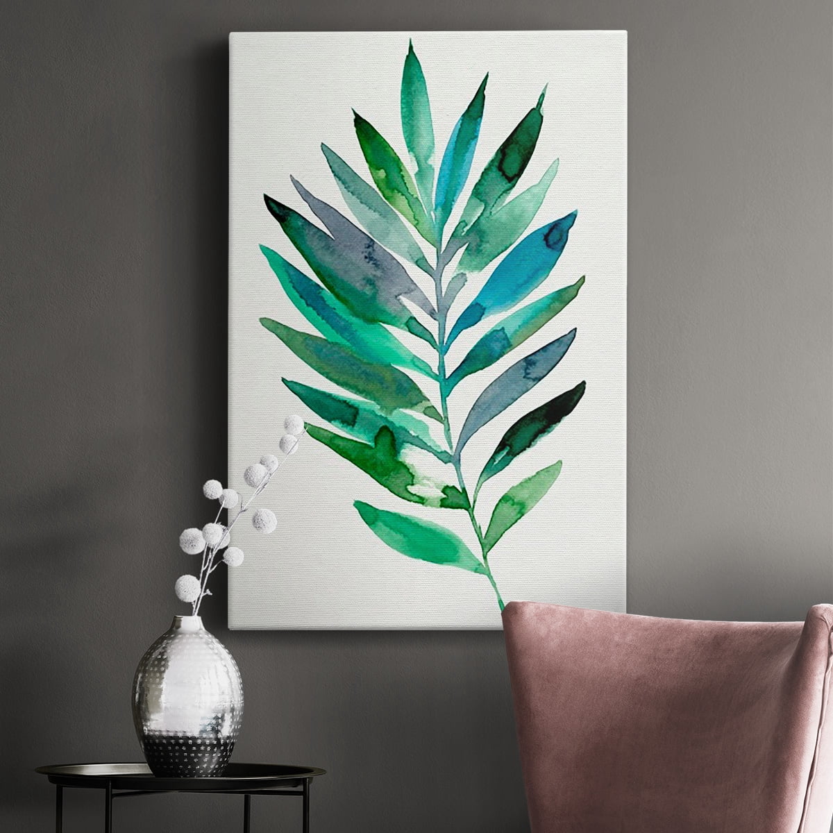 Palm Frond Flow III Premium Gallery Wrapped Canvas - Ready to Hang