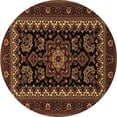thumbnail image 1 of Ahgly Company Indoor Round Persian Brown Traditional Area Rugs, 7' Round, 1 of 4
