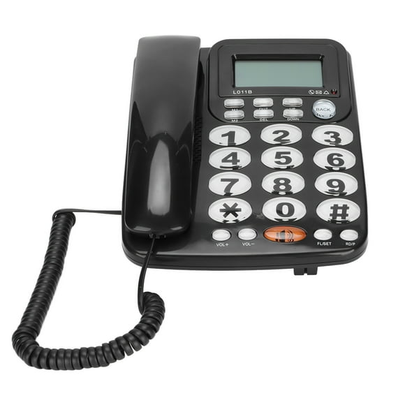 Corded Desk Telephone, Home Fixed Phone Caller ID Tilt Display For Office For Hotel Rooms