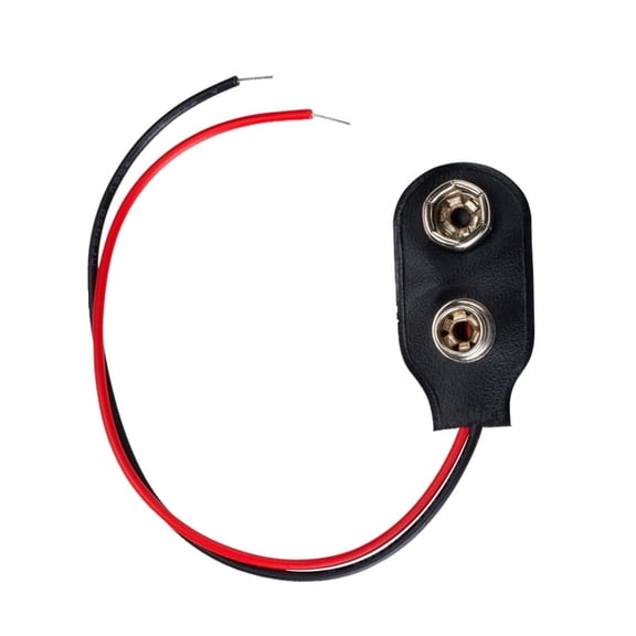 2Pcs 9V Battery Connector Snap Clip Ends Wire Plug Leads 9V Battery Connectors