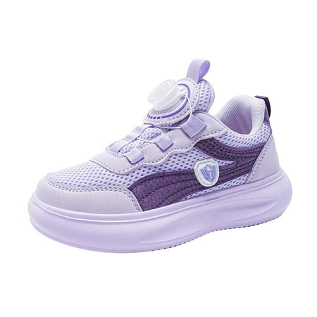 

Fashion Autumn Children Girls Sports Shoes Flat Thick Bottom Lightweight Non Lace Up Easy To Wear Mesh Upper Breathable And Comfortable