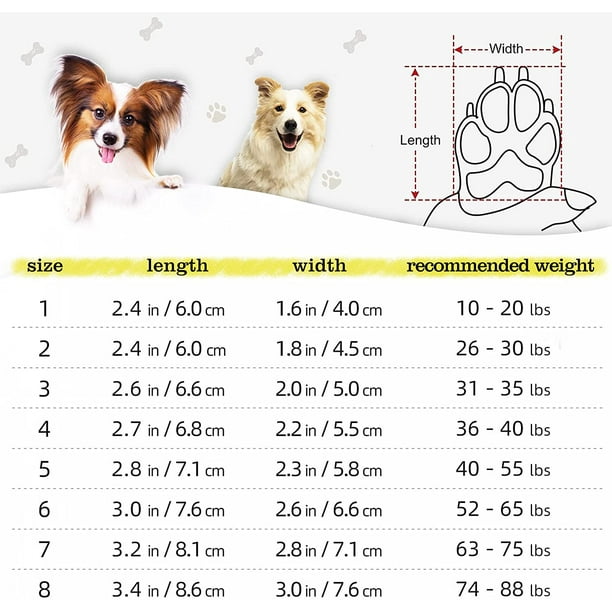 Shoe size chart small medium large sale