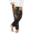thumbnail image 2 of Susaid Cowboy Iguana Floral Shirt Print Soft Teen Sleep Pants, Long Pajama Bottoms with Two Pockets and Elastic Waist, Designed for Ages 5-16-Medium, 2 of 6