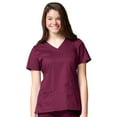 thumbnail image 2 of Maevn BLOSSOM Mock Wrap Top & Multi Pocket Flare Leg Scrub Pant Set, 2 of 5