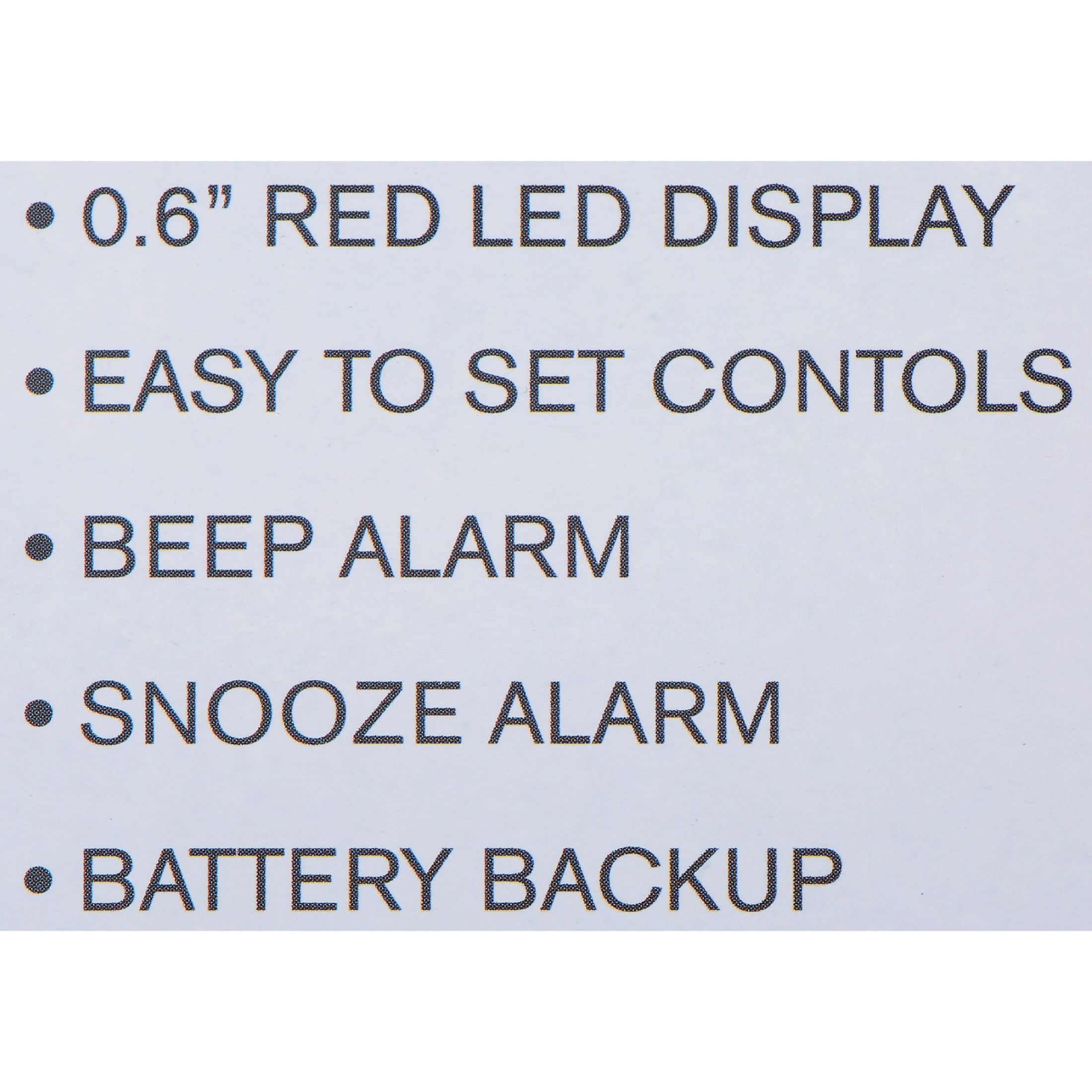 (3 pack) SHARP Digital Alarm Clock, Cloud White, Easy to Set Controls, Red LED Display